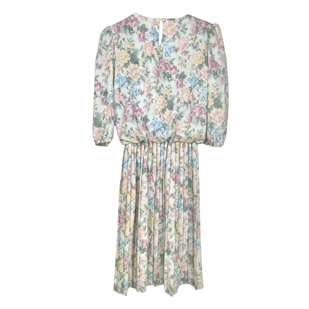 Vintage 80s Womens Dress Sz 8 Cottage Granny Hipster Grunge‎ Spring Floral Twee - Picture 5 of 10